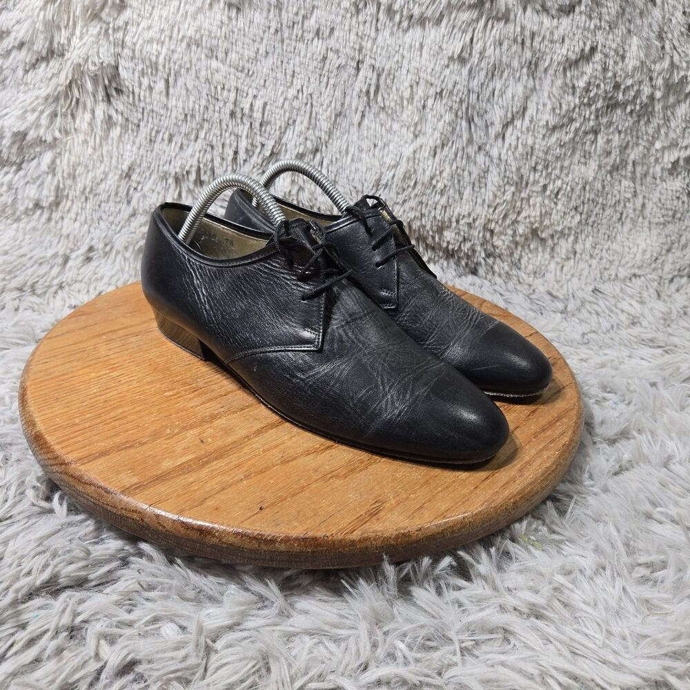 Dance Art by Diamant Mens Black Leather Oxford Ballroom Dance Shoe Size 7.5